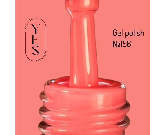 Зображення  Гель-лак для нігтів YES Gel polish №156, 6 мл, Об'єм (мл, г): 6, Цвет №: 156