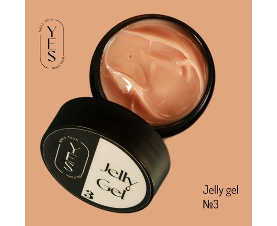 Изображение  Гель для наращивания ногтей YES Jelly Gel №03, 15 мл, Объем (мл, г): 15, Цвет №: 03, Цвет: Бежевый