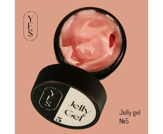 Изображение  Гель для наращивания ногтей YES Jelly Gel №05, 15 мл, Объем (мл, г): 15, Цвет №: 05, Цвет: Розовый