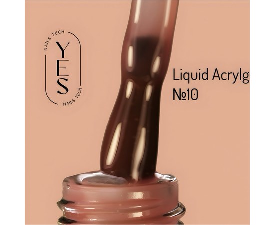 Изображение  YES Liquid Acrylgel No.10, 15 ml, Volume (ml, g): 15, Color No.: 10, Color: french