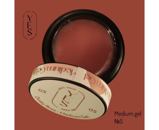 Изображение  Nail modelling gel YES Medium Gel No.05, 50 ml, Volume (ml, g): 50, Color No.: 5, Color: Coral