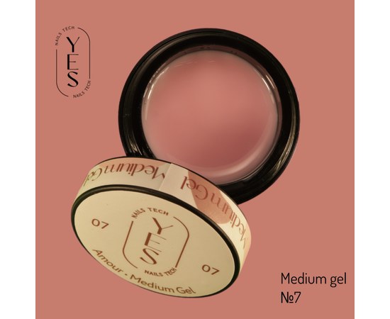 Изображение  Nail modelling gel YES Medium Gel No.07, 15 ml, Volume (ml, g): 15, Color No.: 7, Color: french