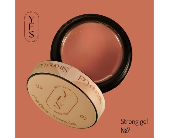 Изображение  Nail modelling gel YES Strong Gel No.07, 15 ml, Volume (ml, g): 15, Color No.: 7, Color: Coral