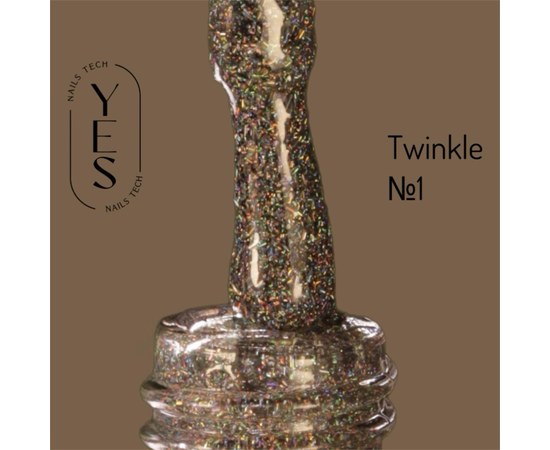 Изображение  YES Gel polish Twinkle No.01, 6 ml, Volume (ml, g): 6, Color No.: 1