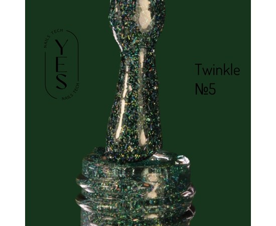 Зображення  Гель-лак для нігтів YES Gel polish Twinkle №05, 6 мл, Об'єм (мл, г): 6, Цвет №: 05