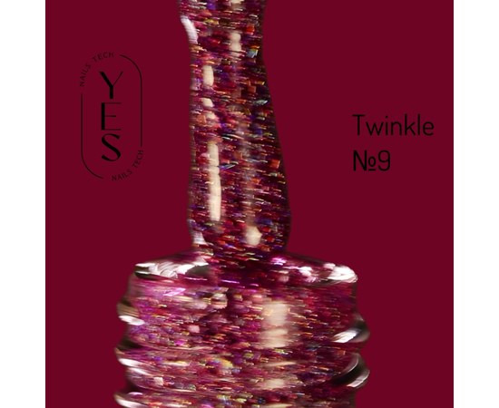 Изображение  YES Gel polish Twinkle No.09, 6 ml, Volume (ml, g): 6, Color No.: 9