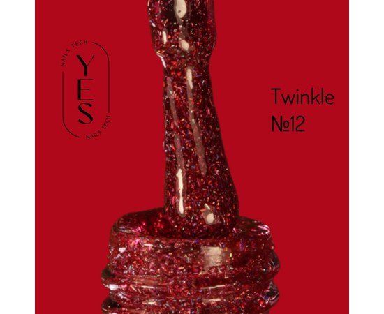 Изображение  YES Gel polish Twinkle No.12, 6 ml, Volume (ml, g): 6, Color No.: 12