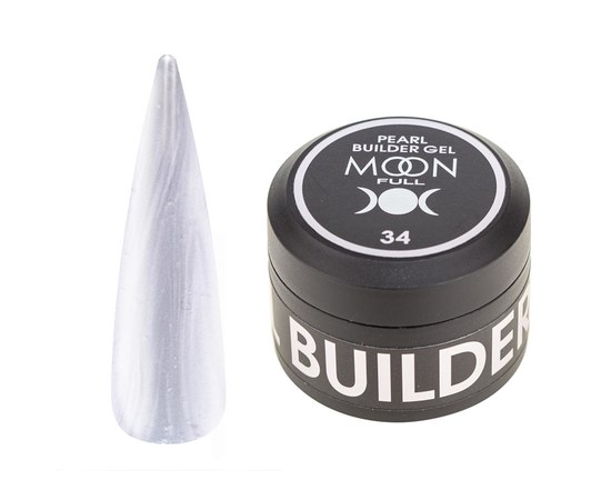 Изображение  Гель перламутровый для наращивания ногтей Moon Full Perl Builder Gel №34, 30 мл, Объем (мл, г): 30, Цвет №: 34