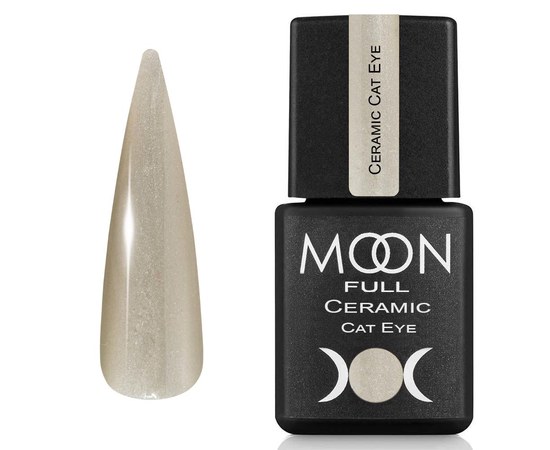 Зображення  Гель-лак для нігтів Moon Full Ceramic Cat Eye Gel №SC533 Сріблястий міраж, 8 мл , Об'єм (мл, г): 8, Цвет №: SC533