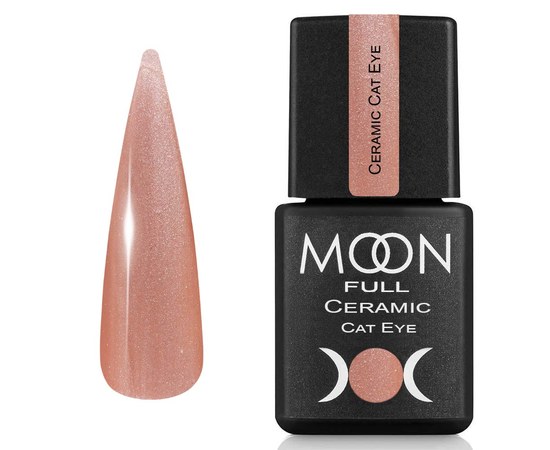 Изображение  Гель-лак для ногтей Moon Full Ceramic Cat Eye Gel №SC537 Персиковый сатин, 8 мл, Объем (мл, г): 8, Цвет №: SC537