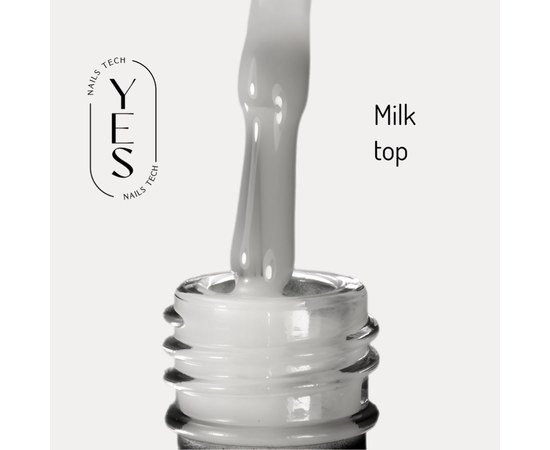 Изображение  Топ без липкого слоя глянцевый YES Cover Top Milk, 15 мл
