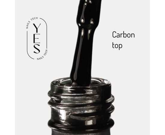 Зображення  Топ для гель-лаку YES Cover Top Carbon, 15 мл