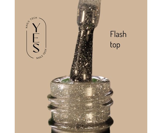 Изображение  Top for gel polish YES Shine Top Flash, 15 ml