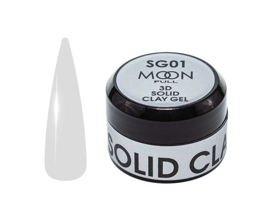 Изображение  Гель-пластилин для моделирования ногтей Moon Full 3D Solid Clay Gel №SG01, 5 мл, Объем (мл, г): 5, Цвет №: SG01