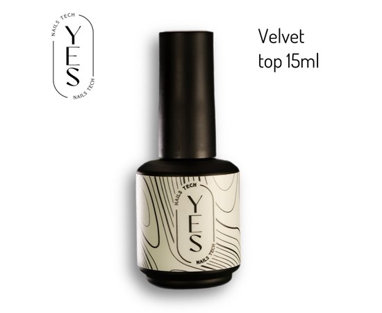 Изображение  Top for gel polish YES Clear Top Velvet, 15 ml