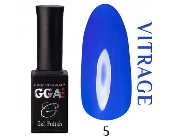 Изображение  Gel polish for nails GGA Professional Stained glass 10 ml, No. 05, Volume (ml, g): 10, Color: 5