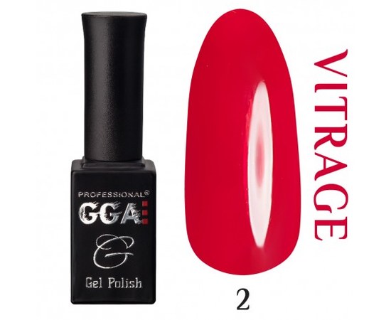 Изображение  Gel polish for nails GGA Professional Stained glass 10 ml, № 02, Volume (ml, g): 10, Color: 2