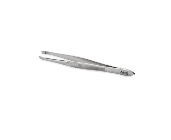 Изображение  Eyebrow tweezers matte AMI Soft Touch with flat blade, 1304