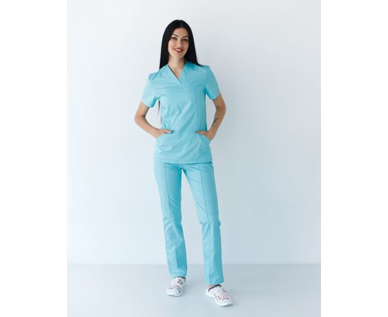 Изображение  Women's medical suit Topaz menthol s. 46, "WHITE COAT" 137-441-705, Size: 46, Color: menthol