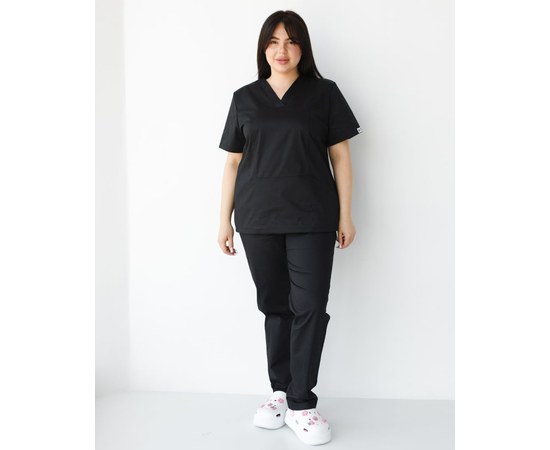 Изображение  Women's medical suit Topaz black NEW +SIZE s. 56, "WHITE COAT" 492-321-705, Size: 56, Color: black