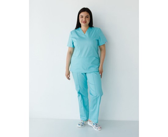 Изображение  Women's medical suit Topaz menthol +SIZE s. 60, "WHITE COAT" 362-441-705, Size: 60, Color: menthol