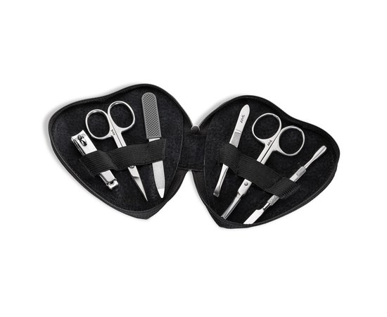 Изображение 2 Manicure set Heart "scissors" holographic glitter, AMI 1016