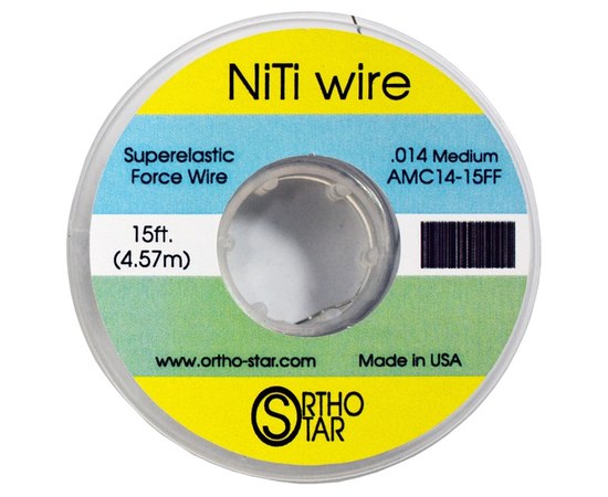 Зображення  Титановий дріт OrthoStar NiTi Wire моток 457 см, 0.35 мм (0.014")