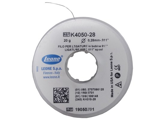Изображение  Steel thread, soft for connecting the ZTO system, round section Leone K4050-28 (0.28 mm - 0.011")