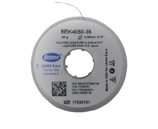 Изображение  Steel thread, soft for connecting the ZTO system, round section Leone K4050-36 (0.36 mm - 0.014")