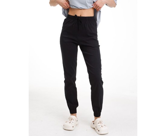 Изображение  Medical pants women's joggers stretch black s. 40, "WHITE COAT" 501-321-730, Size: 40, Color: black