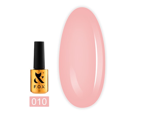 Изображение  Camouflage base for nails F.O.X Tonal Cover Base No. 010, 7 ml, Volume (ml, g): 7, Color No.: 10