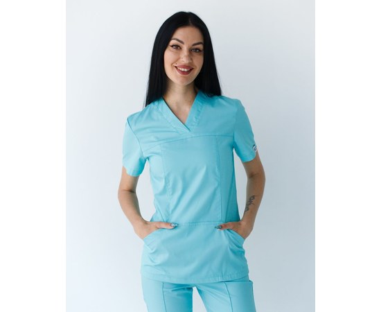 Изображение  Women's medical shirt Topaz menthol s. 40, "WHITE COAT" 433-441-705, Size: 40, Color: menthol