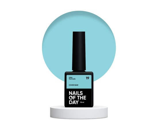 Изображение  Nails of the Day Cover base New Formula 19 — soft sky blue camouflage base for nails, 10 ml, Volume (ml, g): 10, Color No.: 19