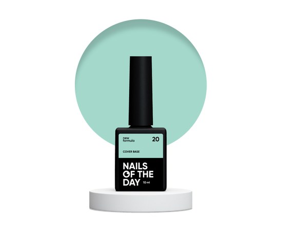 Изображение  Nails of the Day Cover base New Formula 20 – мятная камуфлирующая база для ногтей, 10 мл, Объем (мл, г): 10, Цвет №: 20