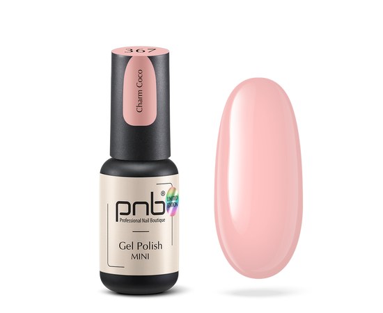 Изображение  Gel polish for nails PNB mini 367 Charm Coco, beige-peach, 4 ml, Volume (ml, g): 4, Color No.: 367