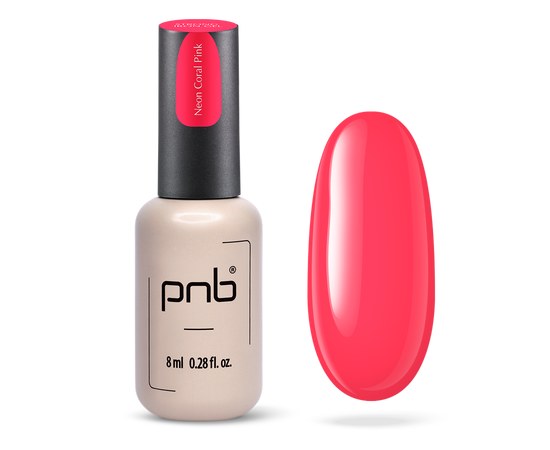 Изображение  Гель конструирующий PNB Sculpting Strong Iron Gel Neon Coral Pink, 8 мл, Объем (мл, г): 8, Цвет №: Neon Coral Pink