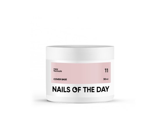 Изображение  Nails of the Day Cover base New Formula 11 – полупрозрачная нежно-недостаточная камуфлирующая база для ногтей, 30 мл, Объем (мл, г): 30, Цвет №: 11