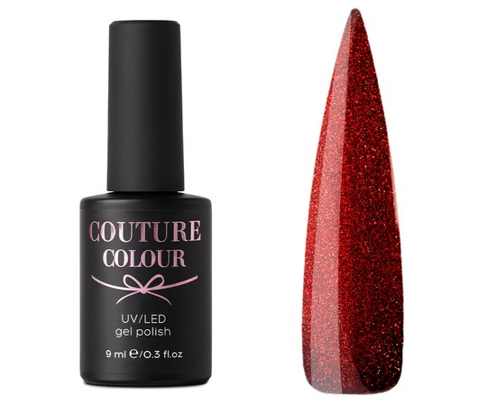 Изображение  Гель-лак Couture Colour Galaxy Touch GT11 красный (эффект "Cat Eye"), 9 мл, Объем (мл, г): 9, Цвет №: GT11