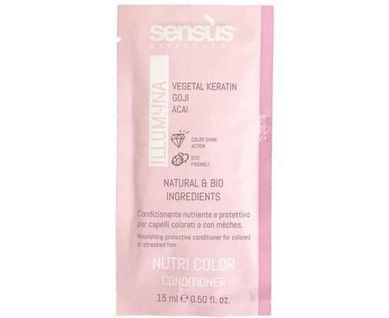 Изображение  Conditioner for color protection of dyed and highlighted hair Sens.ùs Nutri Color Conditioner, 15 ml, Volume (ml, g): 15