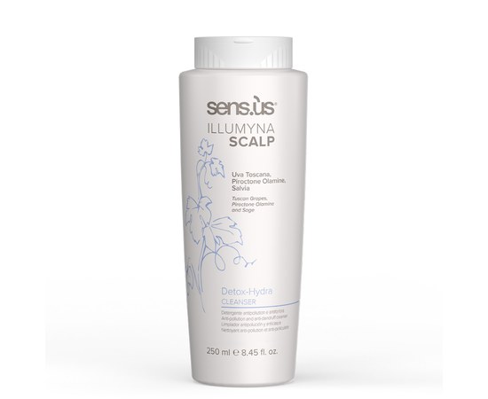 Изображение  Moisturizing anti-dandruff detox shampoo Sens.ùs Scalp Detox Hydra Cleanser, 250 ml, Volume (ml, g): 250