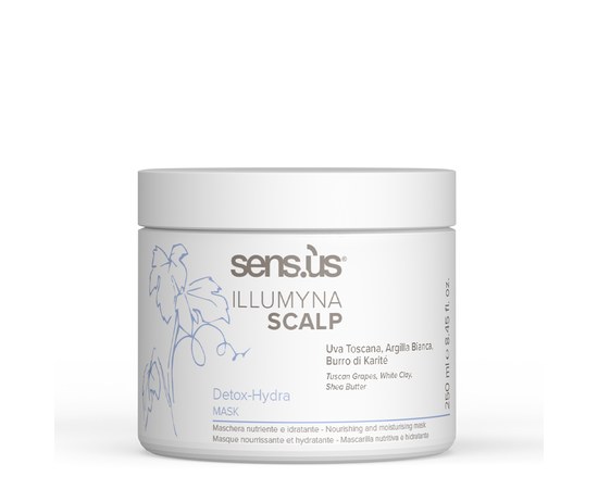 Изображение  Увлажняющая маска для кожи головы Sens.ùs Scalp Detox Hydra Cleanser mask, 250 мл, Объем (мл, г): 250