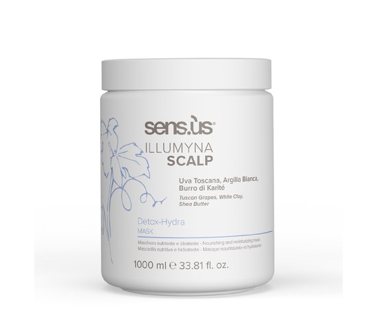 Изображение  Увлажняющая маска для кожи головы Sens.ùs Scalp Detox Hydra Cleanser mask, 1000 мл, Объем (мл, г): 1000