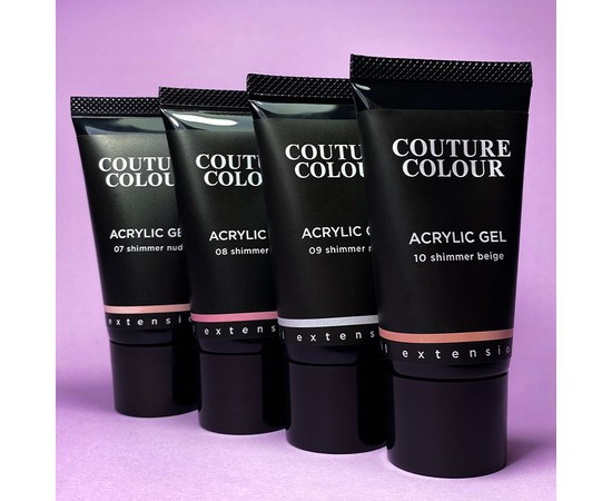 Зображення 3 Акрил-гель із шиммером Couture Colour Acrylic Gel №10 Shimmer Beige бежевий, 30 мл, Об'єм (мл, г): 30, Варіант: 10