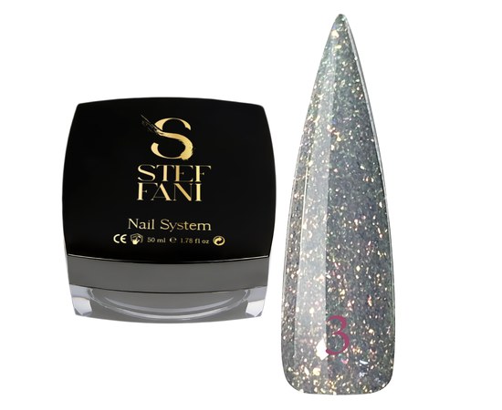 Изображение  Modelling nail gel Steffani Builder Gel Starry Sky No.3, 50 ml, Volume (ml, g): 50, Color No.: 3