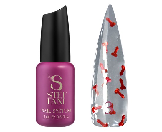 Изображение  Top for gel polish Steffani Top Erotic No.3, 9 ml, Volume (ml, g): 9, Color No.: 3