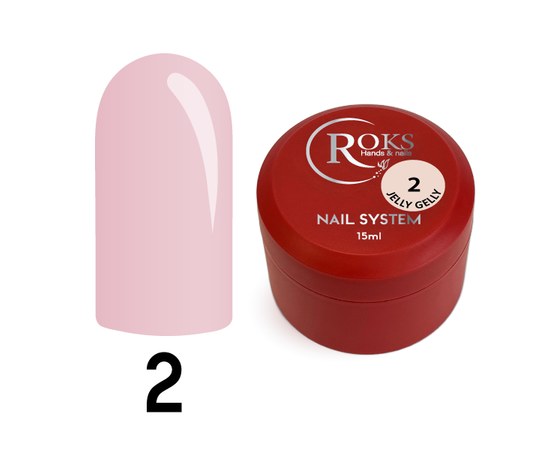 Изображение  Jelly gel for nail extention Roks Jelly Gel No.02 Milky, jar 15 ml, Volume (ml, g): 15, Color No.: 2