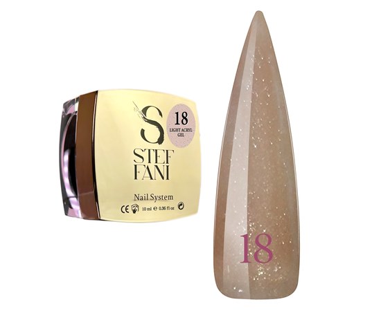 Изображение  Liquid modelling nail gel Steffani Light Acryl Gel No.18, 10 ml, Volume (ml, g): 10, Color No.: 18