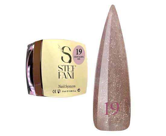 Изображение  Liquid modelling nail gel Steffani Light Acryl Gel No.19, 10 ml, Volume (ml, g): 10, Color No.: 19