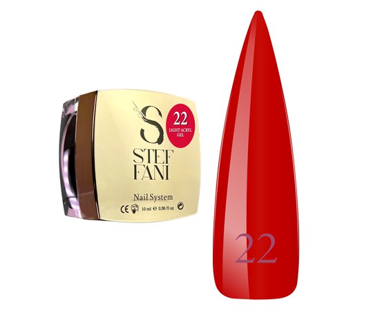 Изображение  Liquid modelling nail gel Steffani Light Acryl Gel No.22, 10 ml, Volume (ml, g): 10, Color No.: 22