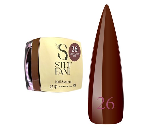 Изображение  Liquid modelling nail gel Steffani Light Acryl Gel No.26, 10 ml, Volume (ml, g): 10, Color No.: 26